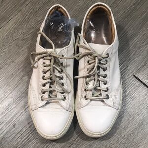 Wings + Horns All White Low-Top Leather Sneaker Leather Laces EU 39